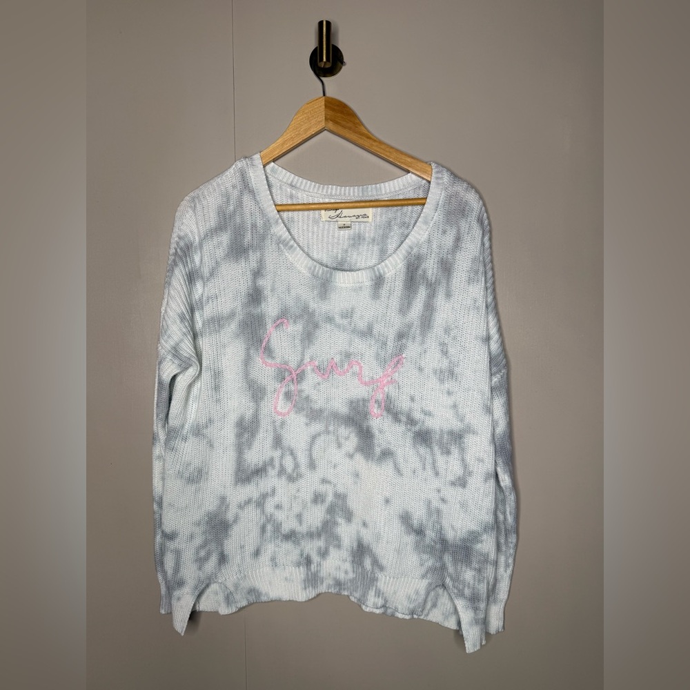 Vintage Havana Surf Sweater Tie‎ Dye Oversized Coastal Knit Pullover